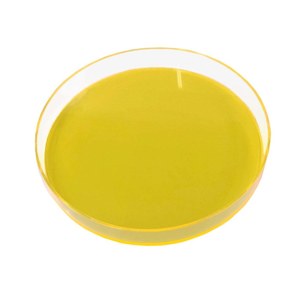 1-neon Yellow Round Tray
