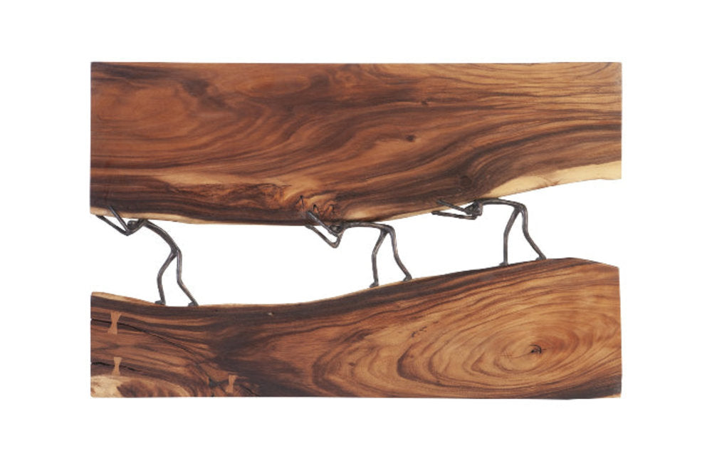 Atlas River Wall Panel, Chamcha Wood/metal, Natural